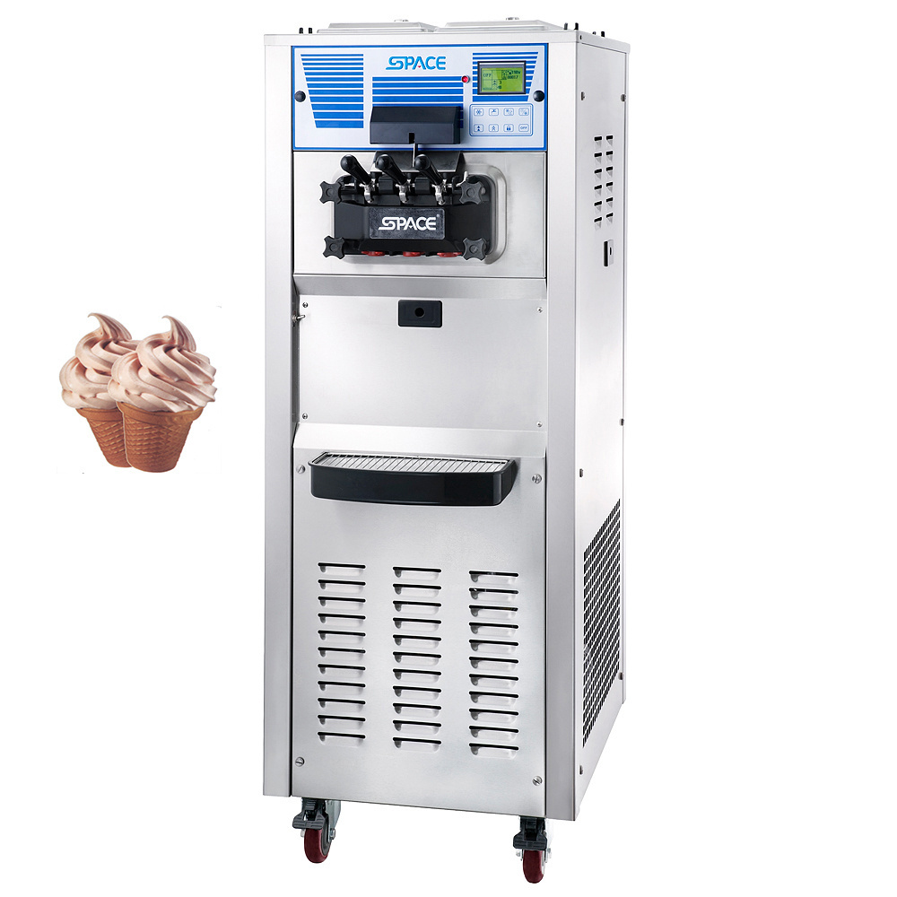 Hot sell hosting selling rainbow floor standing soft serve ice cream machine