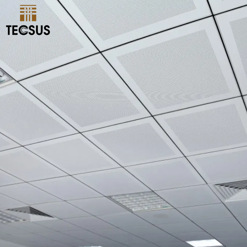 New Products Metal Aluminum Ceiling Interior Decoration  Ceiling Tiles 24*24 Lay In Ceiling Tiles Soundproof