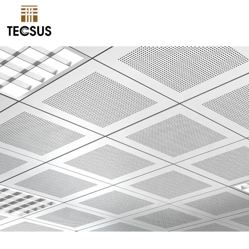 Interior Building Decoration Materials Ceiling Tiles 24x24 Faux Plafond Aluminum Cieling Tile