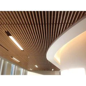 Metal Aluminum Linear Wood Baffle Ceilings System Aluminum Profile Square Tube Ceiling Planks