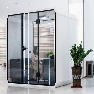 Indoor Private Meeting Office Sound Proof Work Meeting Pod Soundproof Vocal Booth Recording Living Pod Box External Office Pods