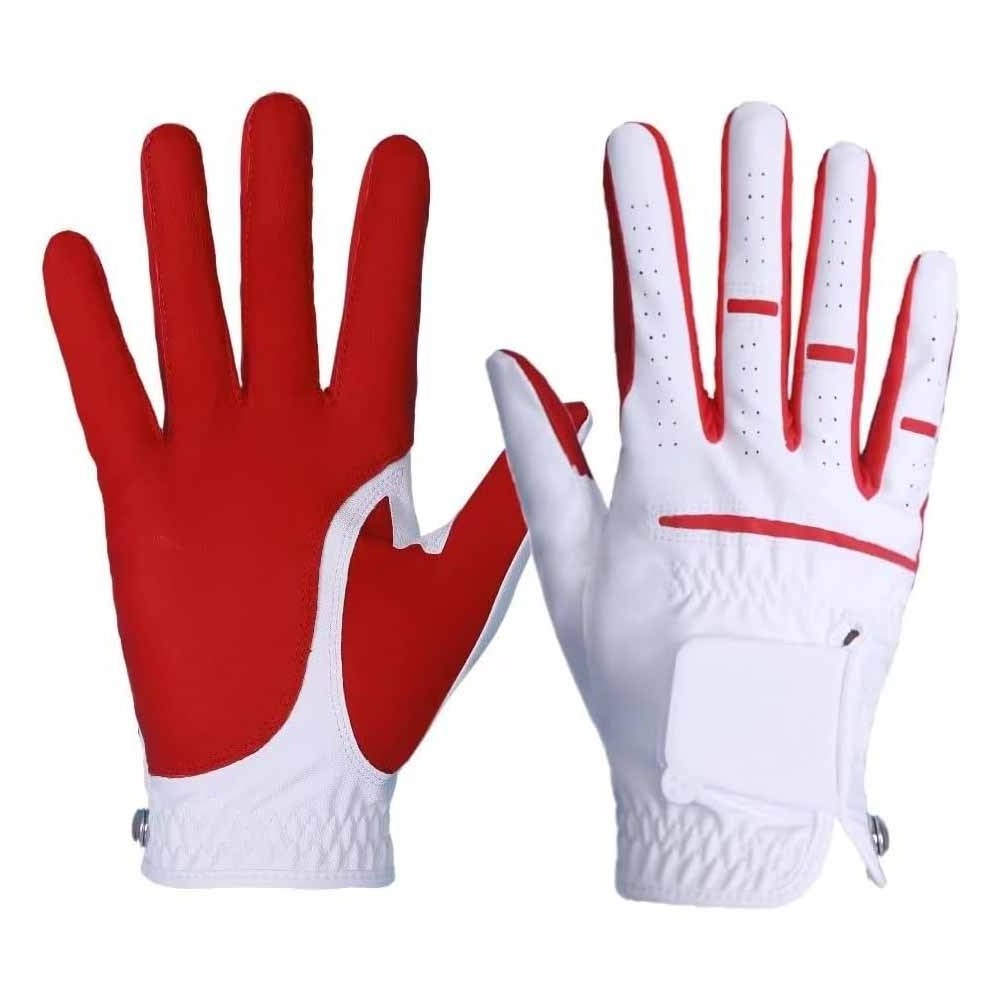 Custom colored all weather Golf Gloves long lasting leather left & right hand breathable sports golfing gloves