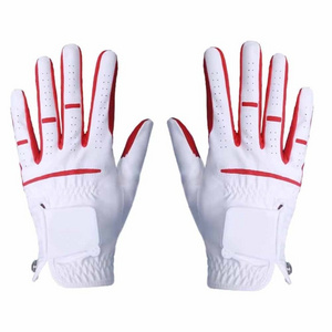 Custom colored all weather Golf Gloves long lasting leather left & right hand breathable sports golfing gloves