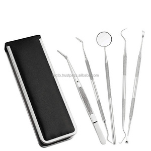 Dental Instruments Kit Tarter Scraper Tooth Pick Dental Scalers  Dental Tweezers  & Mouth Mirror with Presentation Case