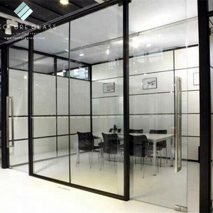 Tecture Sound proof tempered glass partition glass wall for high end offices design