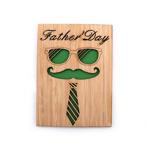 laser cut wooden greeting card for Fathers Day gifts