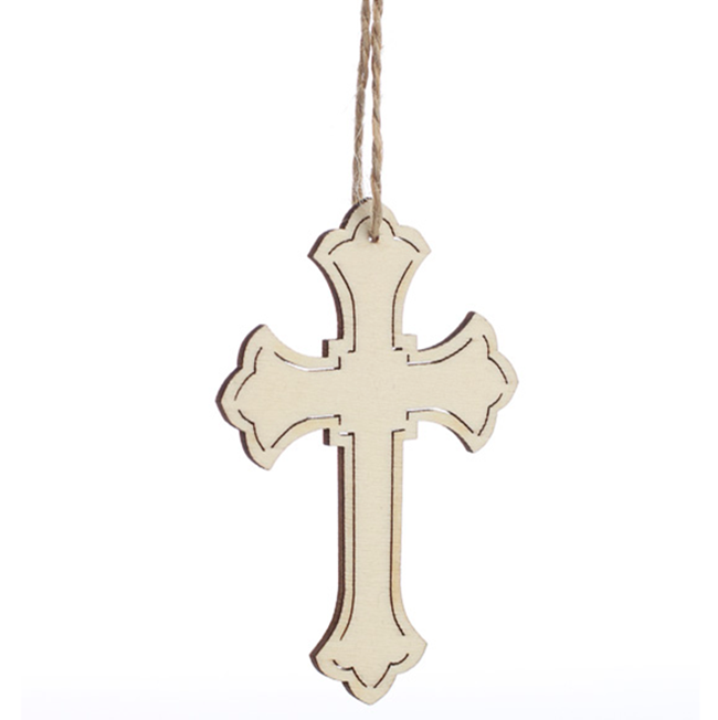 Laser cut christian objects wood cross