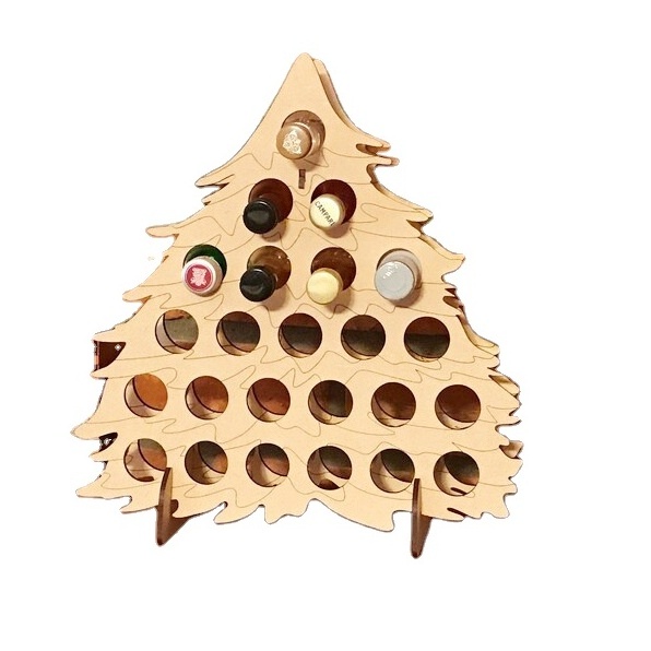 Custom 2024 Wine Christmas Countdown Beer Advent Calendar  wooden Christmas Tipsy Tree Advent Calendar 12 days of Christmas