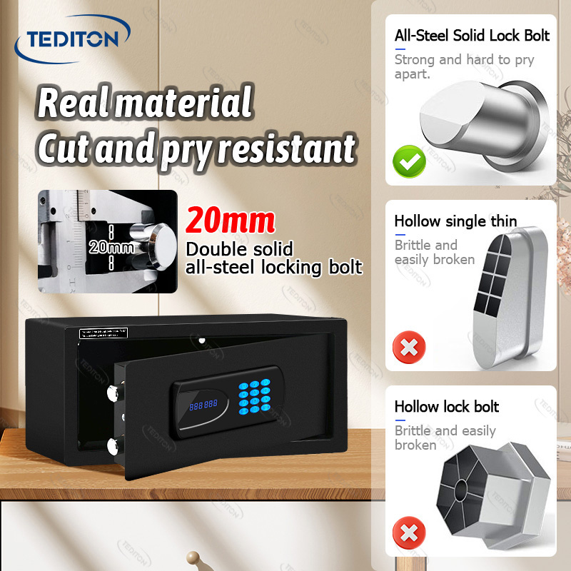 Tediton TTLock app Office Automatic Digital Security Fireproof Smart Safe Box for Hotel Home