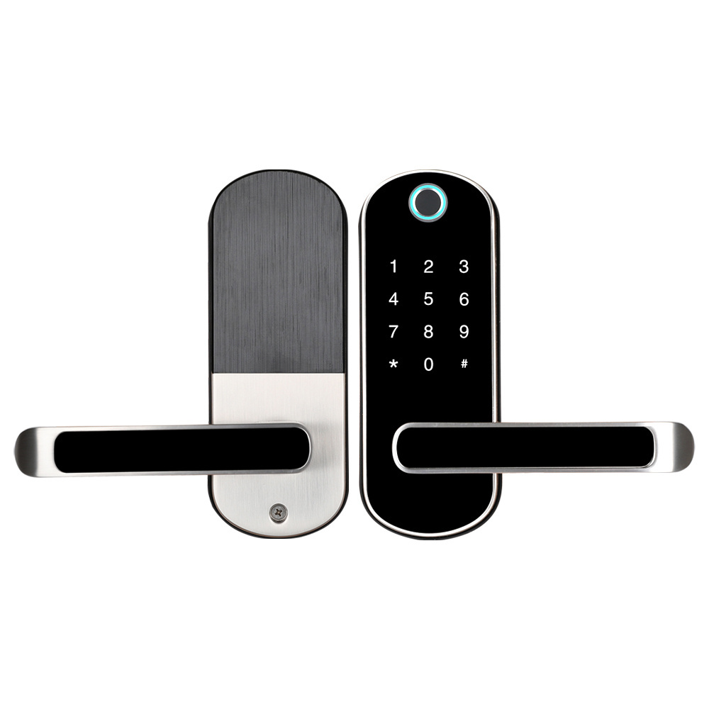 Tuya smart home alexa security WiFi biometric fingerprint electronic door lock with Doorbell