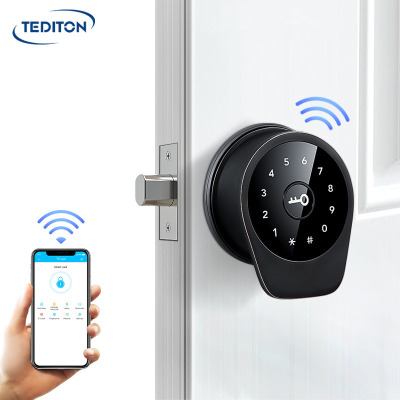 High Security Waterproof  Deadbolt  APP Wifi Electronic keypad Digital Door Lock without Handle