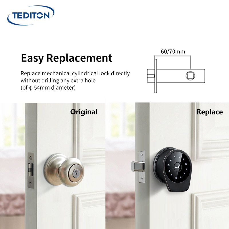 High Security Waterproof  Deadbolt  APP Wifi Electronic keypad Digital Door Lock without Handle