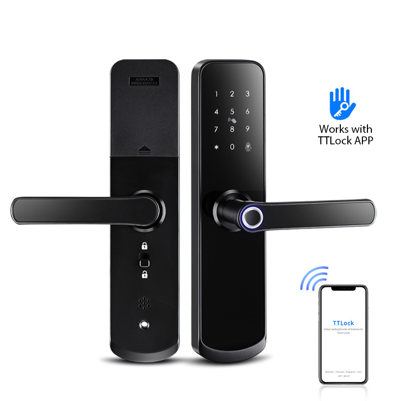 Hot Selling Ttlock APP Automatic Electronic Biometric Fingerprint Digital Door Lock for Alexa Google home