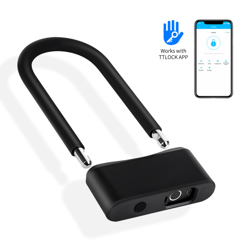 Tediton Safety Electronic Waterproof Fingerprint app Smart Bike Bicycle Lock