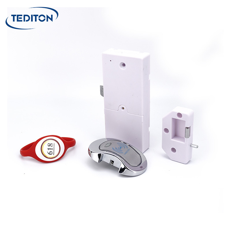 Tediton Waterproof RFID Digital Swimming Pool Locker Door Lock with Wristband Key