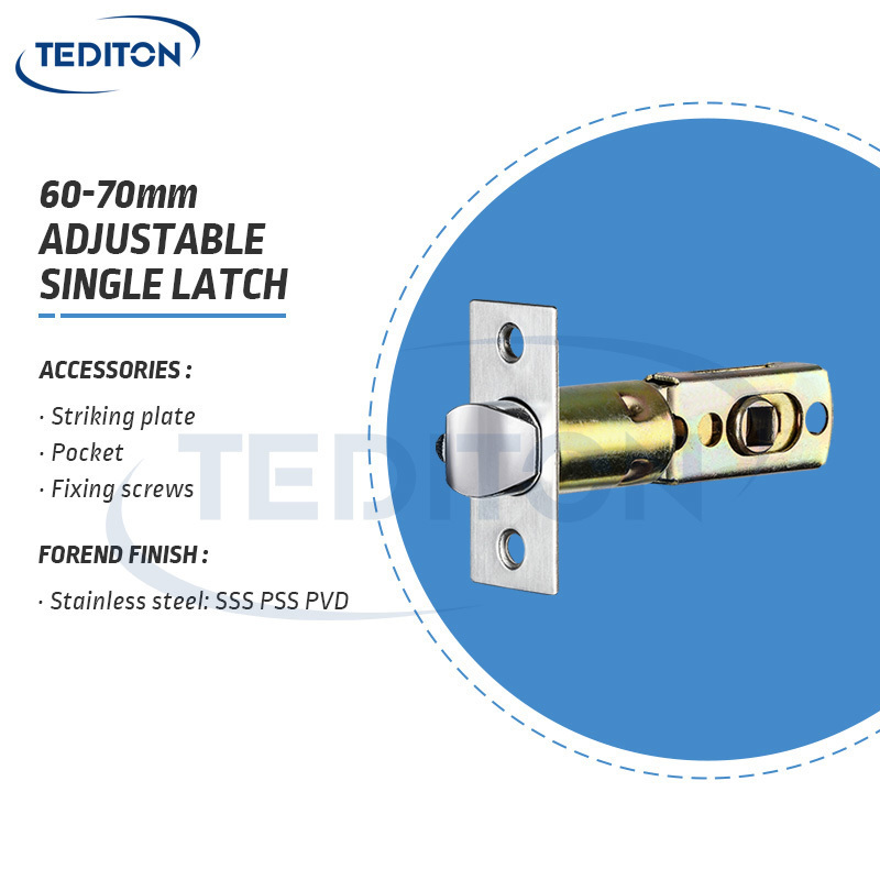 Tediton Good Quality ROHS Certification 60-70mm Tubular Latch for Deadbolt Door Lock