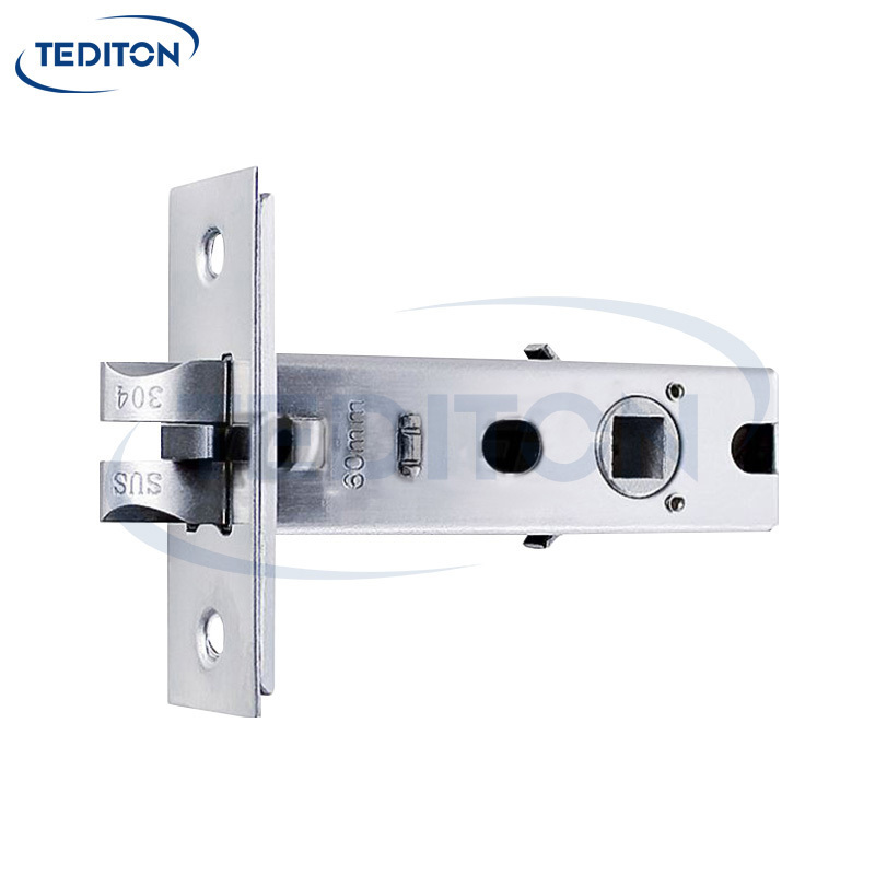 Tediton Factory Price 60# Single Latch Mortise Stainless Steel Lock Body for Wooden Steel door