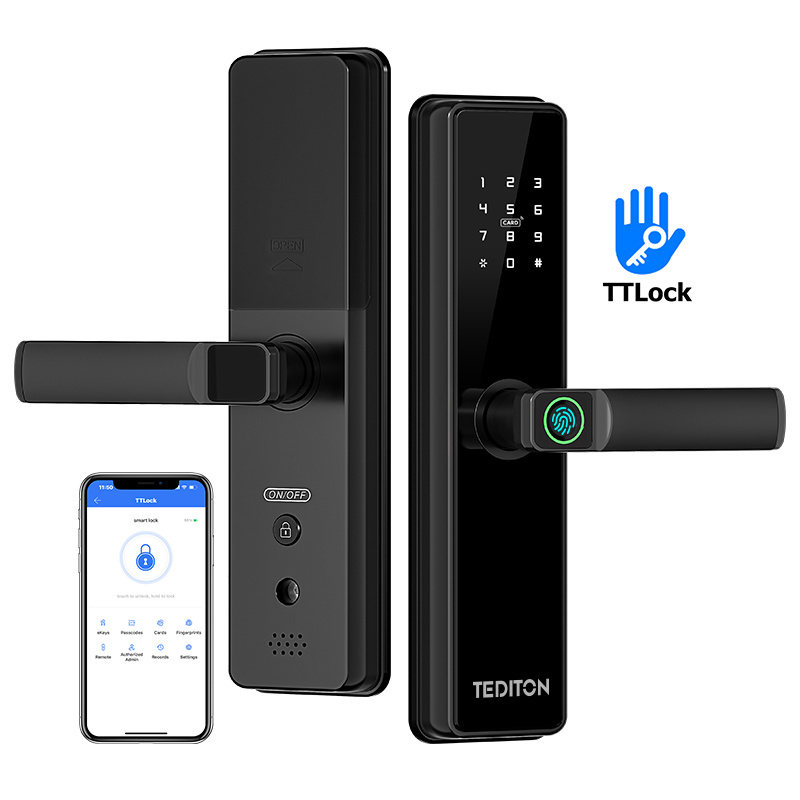 Tediton TTlock Tuya wifi APP Security Keyless Biometric Electronic smart fingerprint digital safe door lock for home