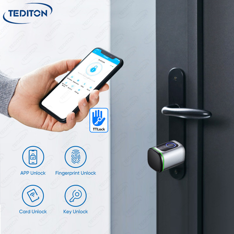 Tediton High Security Euro Standard Electronic Fingerprint Smart Door Cylinder Lock with TTlock App