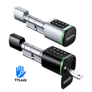 Tediton 2024 New Design European TTlock App Passcode Smart Cylinder Door Lock for Home Apartment