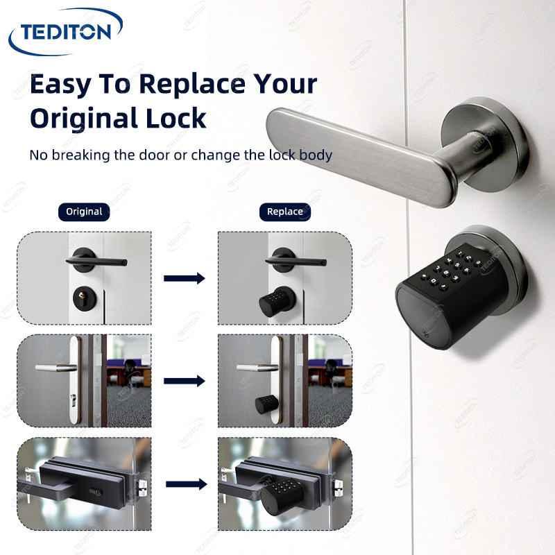 Anti Theft Quality Euro TTlock App Smart Lock Cylinders Key Fingerprint Password Door Lock Cylinder Mortise Smart Lock