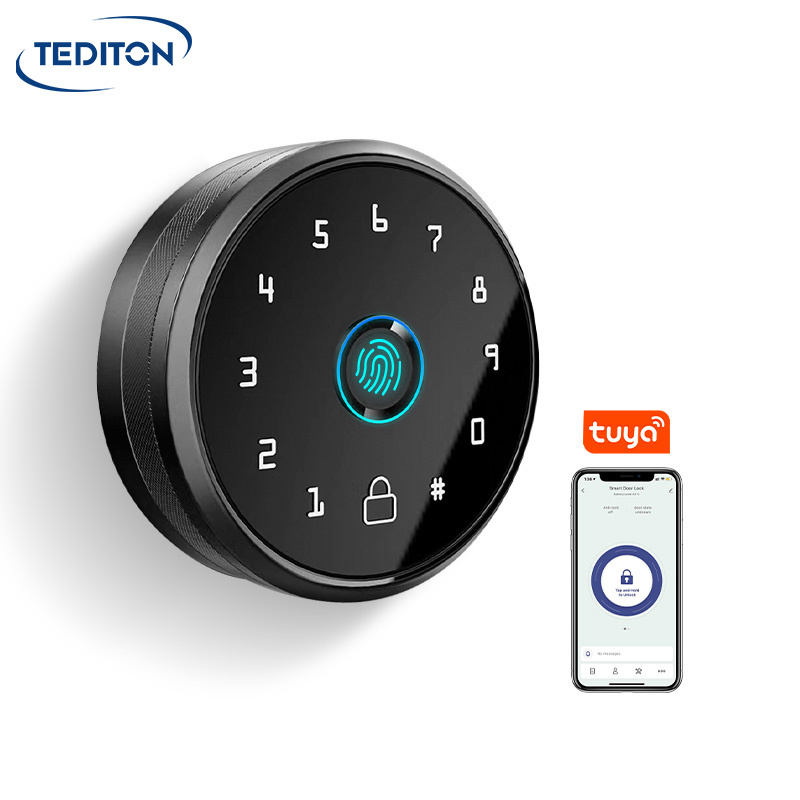 Tediton Tuya Wifi Automatic Electric Digital Self Locking Keyless Smart Lock Deadbolt Easy Onstall