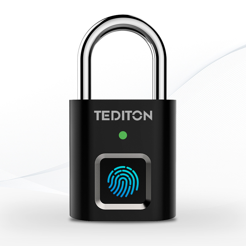 Tediton Rechargeable Smart Fingerprint Pad Lock Padloc Keyless Smart Fingerprint Door Lock Padlock Fingerprint Locks