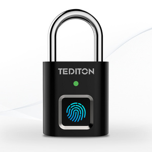 Tediton Rechargeable Smart Fingerprint Pad Lock Padloc Keyless Smart Fingerprint Door Lock Padlock Fingerprint Locks