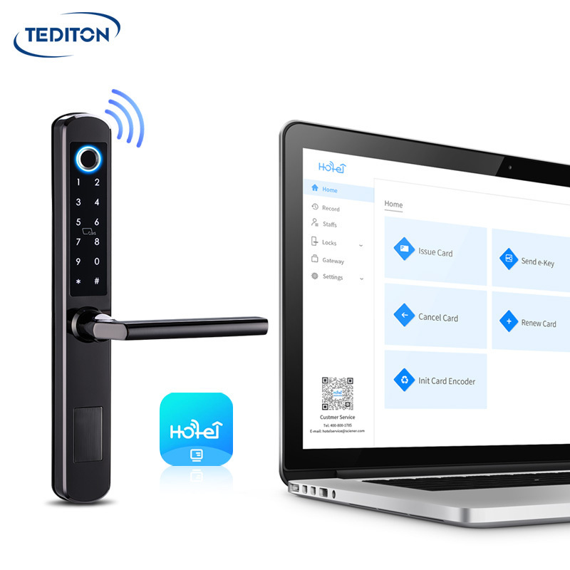 Tediton Rfid Smart Hotel Door Lock with Management Software System