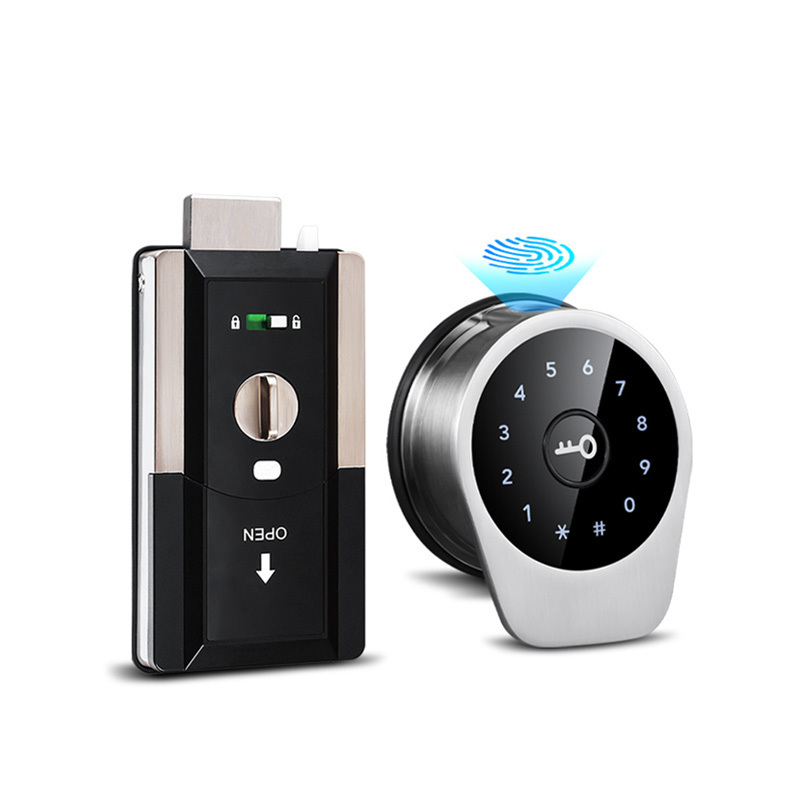 Upgrade Smartphone Wifi Digital Commercial Biometric Fingerprint Keypad Smart Door Lock Phone +password + Card + Key Ttlock App