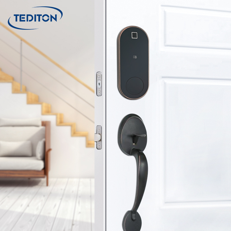 Wholesale Electric New style Ttlock app Safety Digital Card Fingerprint Deadbolt Smart Door Lock