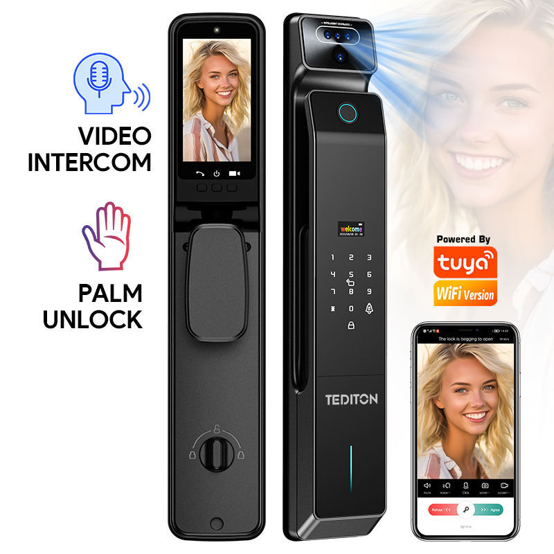 Real Time Intercom Palm Vein Recognition Serrure Intelligente Tuya Wifi ...