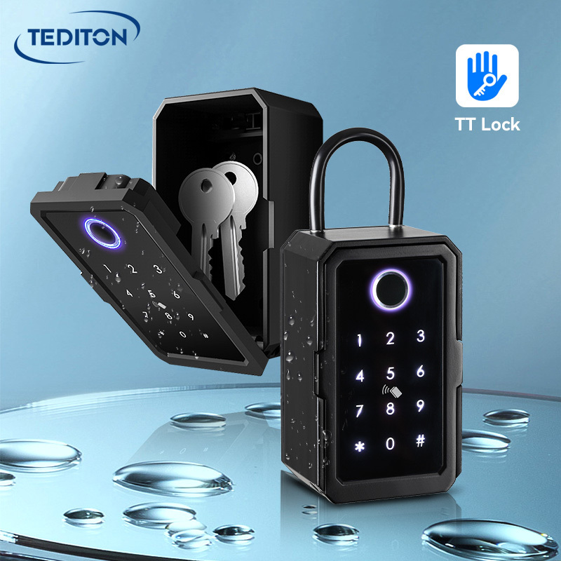 Tediton Security Waterproof Combination Wall Mounted Portable Key Lock Box for House Key Storage