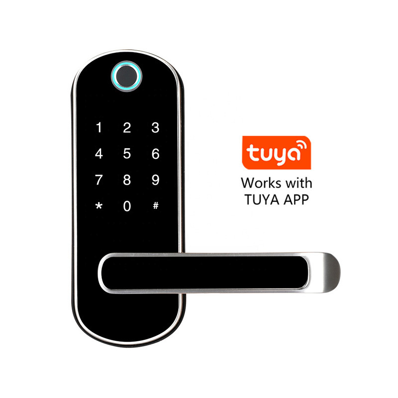 Tuya smart home alexa security WiFi biometric fingerprint electronic door lock with Doorbell