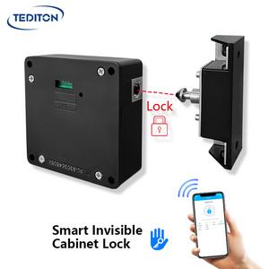 Tediton TTlock Hidden Invisible Electronic RFID Card Cabinet Drawer Lock for Home office Private Locker drawer