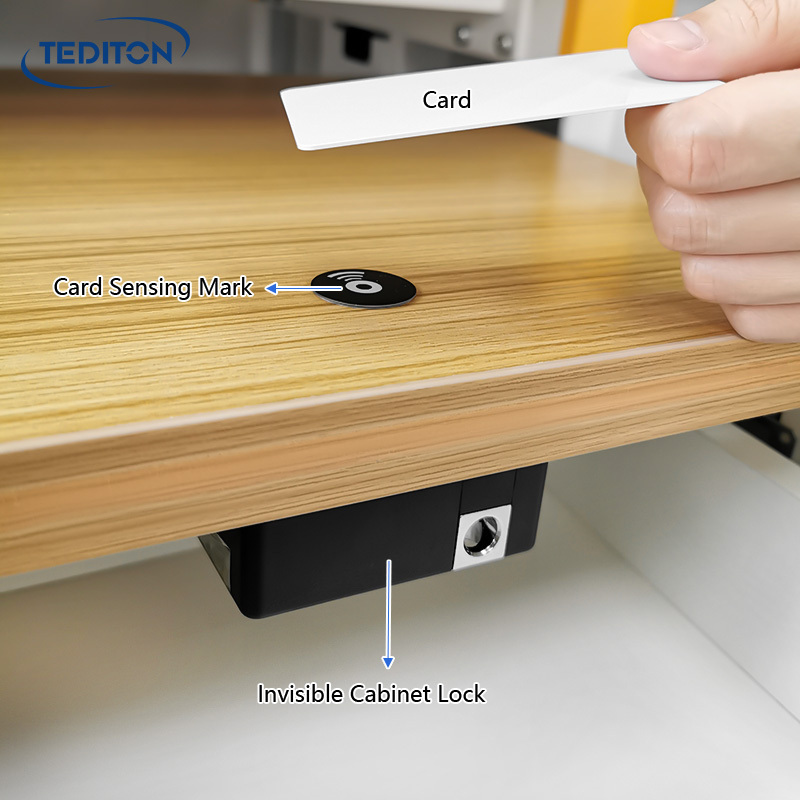 Electronic Keyless Digital Invisible RFID Locker Card hidden Lock for Private Drawer, wardrobe cabinet door lock