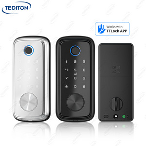 Tediton Indoor Fingerprint Door Lock Electronic Security Lock Keyless dead bolt smart door lock for Bedroom Office