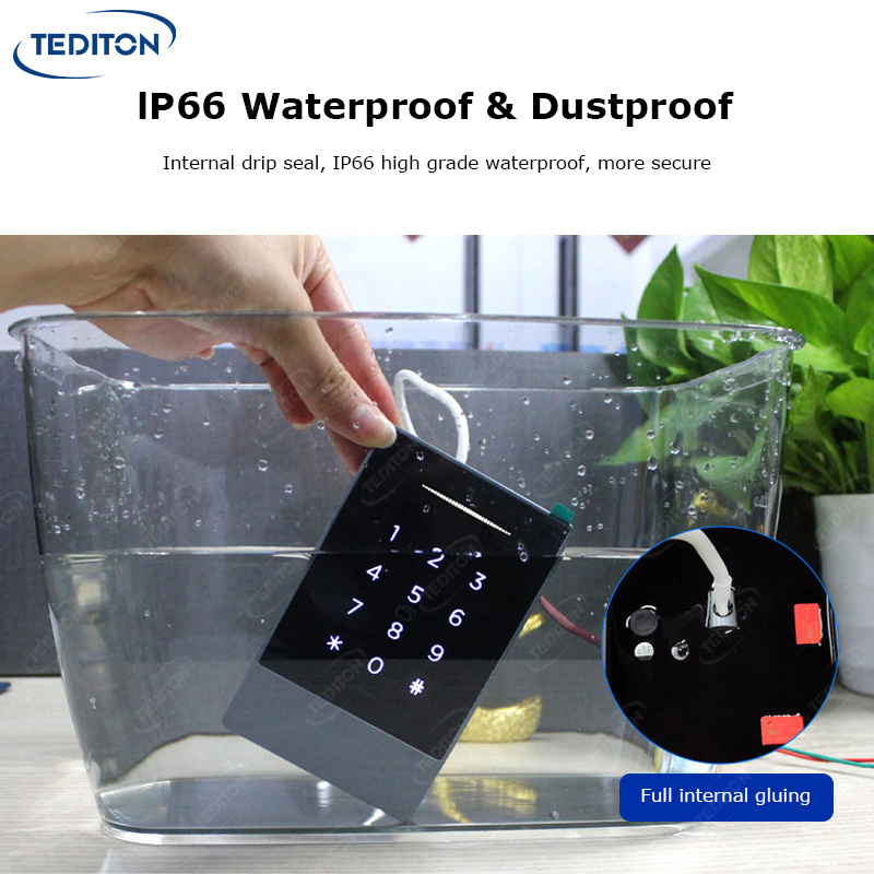 Tediton Outdoor Smart TTLock App Access Control Rfid Card Reader Keypad Door Lock