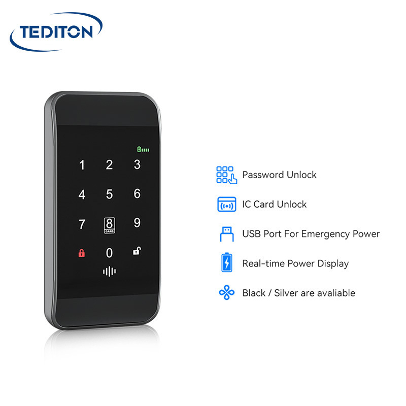 Tediton Safety Electronic Magnetic Rfid Card Password Drawer Smart Cabinet Lock for Swim Spa Gym Office