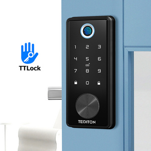 Tediton Cerraduras Inteligentes Wifi Wireless Combination Password Biometric Fingerprint TTlock Electronic Locks Smart Door Lock