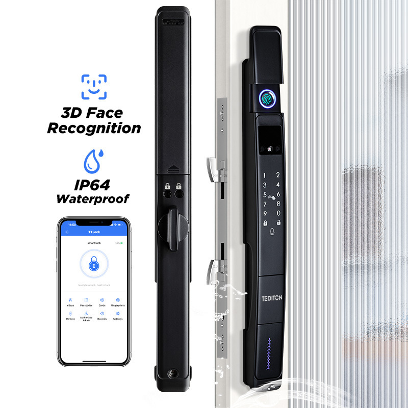 Real Time Video Intercom Face Recognition TTLOCK Smart Door Lock Aluminum Alloy Digital Lock Door Lock Smart Outside