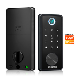 Tediton Security electronic locks Cerraduras Inteligentes tuya ttlock Digital smart deadbolt lock fingerprint digital door lock