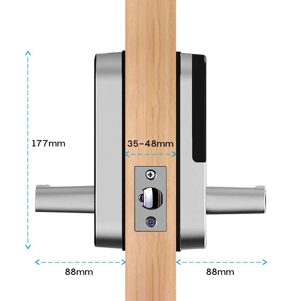 Tuya smart home alexa security WiFi biometric fingerprint door lock with Doorbell