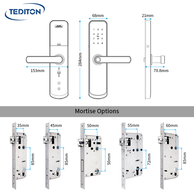 Tuya App Pro Smart Life WiFi Digital Smart Door Lock For Home works with Alexa Google Home