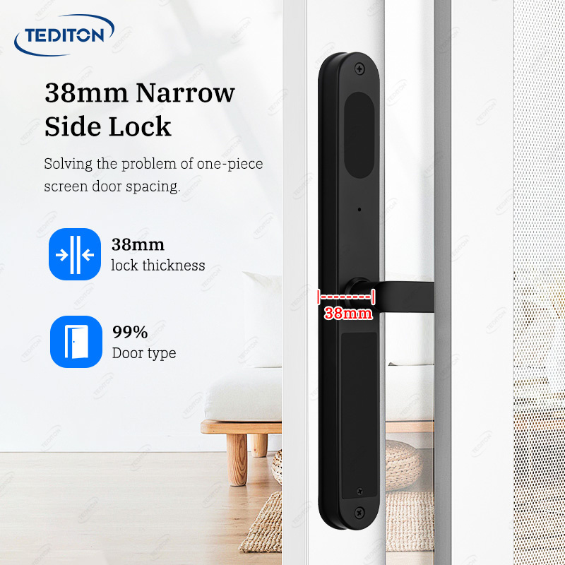 Tuya Wifi TTlock IP68 Custom Mortise Sliding Door Lock For Child Safety Smart Door Lock For Narrow Profile Aluminum Door