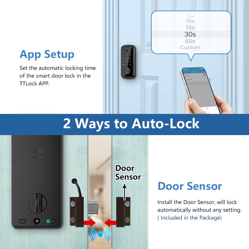 Wifi Zigbee Mobile App Smart Home Electronic Deadbolt Door Lock Fingerprint Digital Handle Keyless Tuya Smart Lock