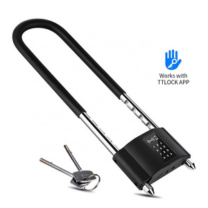 Waterproof APP Control Bicycle U Shape Lock Smart Bike Lock with Ttlock APP Passcode Rfid Card