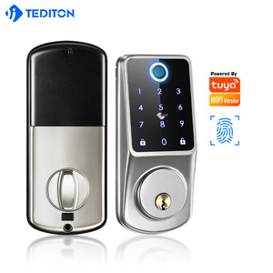 TEDITON Aluminum Automatic Electronic TTlock app Tuya Wifi digital self locking keyless smart lock deadbolt for Office Home