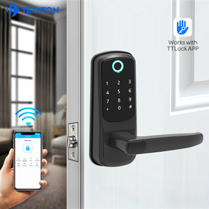 Anti theft Ttlock APP Automatic Electronic Biometric Fingerprint Digital Door Lock for Alexa Google home