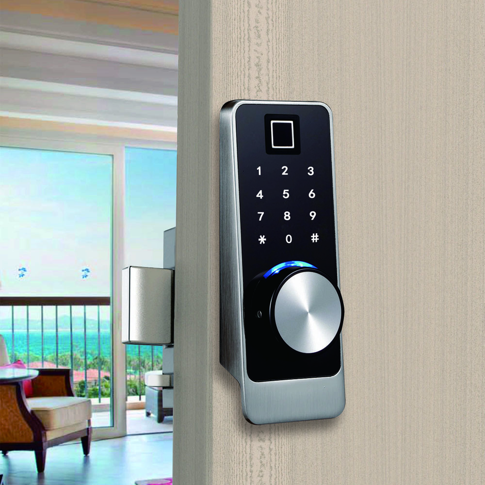 Keyless Round Knob APP Biometric Fingerprint Scanner Keypad smart door lock for Airbnb Apartment